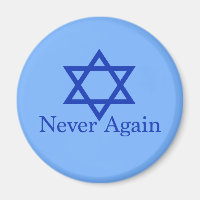 Never Again Jewish Holocaust Remembrance Blue