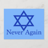 Never Again Star of David Holocaust Remembrance