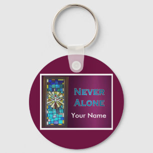 Never Alone Holy Spirit Window Key Ring
