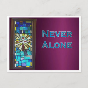 Never Alone Holy Spirit Window Postcard