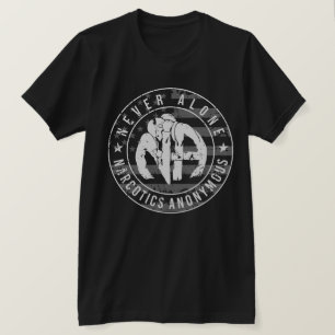 Never Alone NA Vintage American Flag T-Shirt