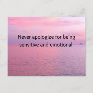 Never Apoligize Motivational Mini Art Print Holiday Postcard