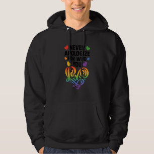 Never Apologise For Who You Are Rainbow Pride Lgbt Hoodie