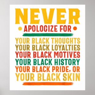 Never apologise for your black history poster