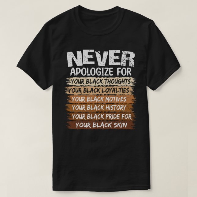 🖤 Never Apologise for Your Black Thoughts T-Shirt (Design Front)