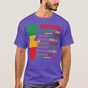 Never Apologise For Your Blackness Juneteenth Blac T-Shirt