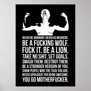 Never Be Ordinary - Women's Fitness Motivational Poster