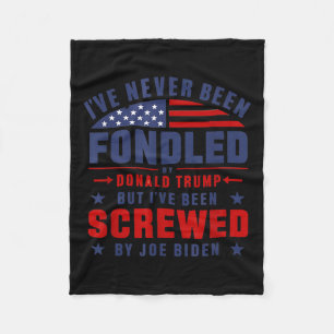 Never Been Fondled Trump Pro President Donald Trum Fleece Blanket