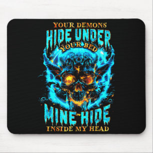 Never Better Skeleton Messy Bun Drinking Coffee Me Mouse Mat