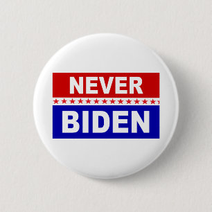 Never Biden 6 Cm Round Badge