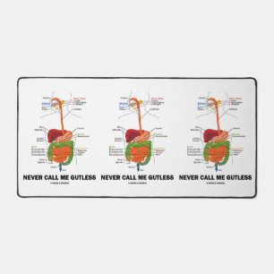 Never Call Me Gutless Digestive System Geek Humour Desk Mat