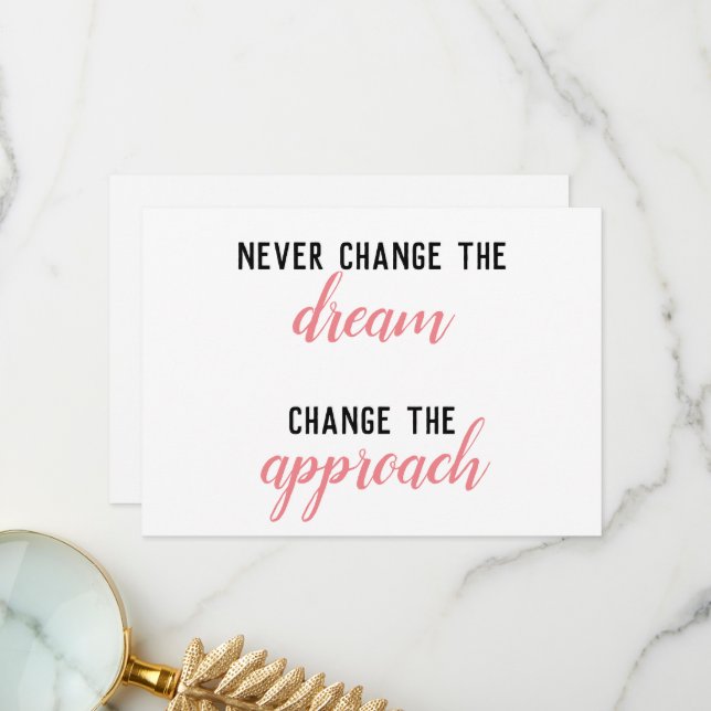 Never Change The Dream  Thank You Card (Front/Back In Situ)