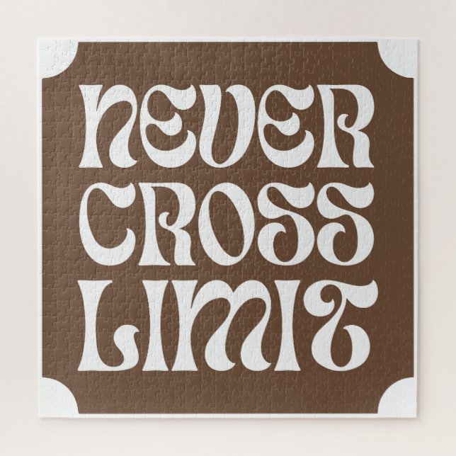 Never Cross Limit Mindset Quote Jigsaw Puzzle (Vertical)