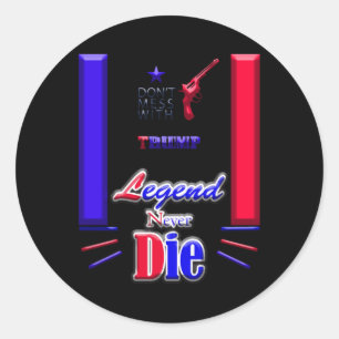 Never Die Stand With Donald Trump Classic Round Sticker