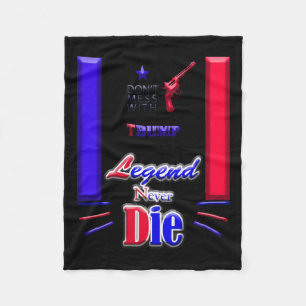 Never Die Stand With Donald Trump Fleece Blanket