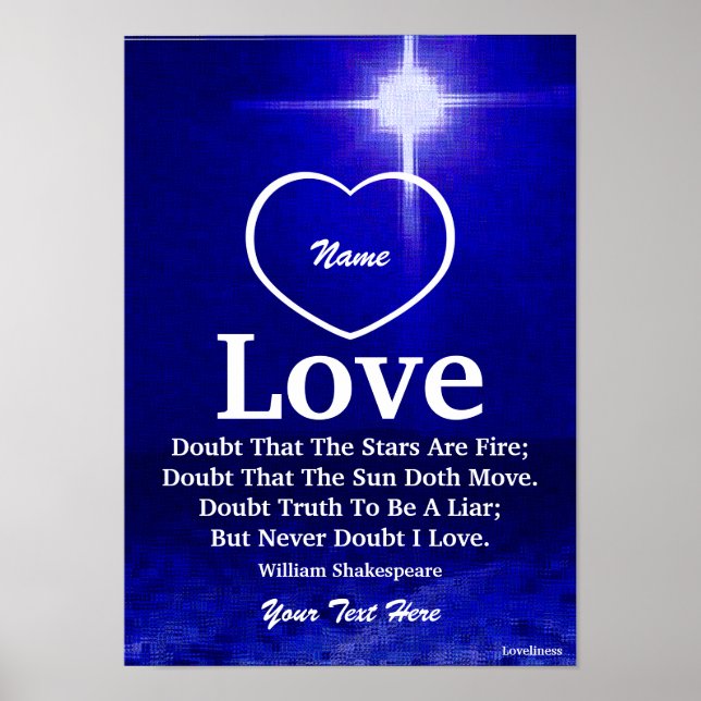 Never Doubt I Love You Poster-Customize Poster (Front)