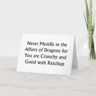 Never Dragons Card