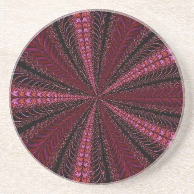 Never Ending Red Ribbon Coaster (Front)