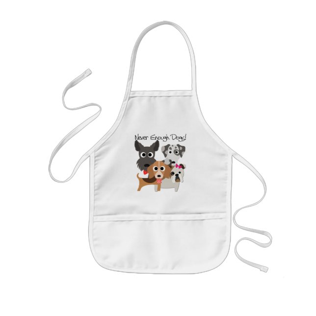 Never Enough Dogs Kids Apron (Front)