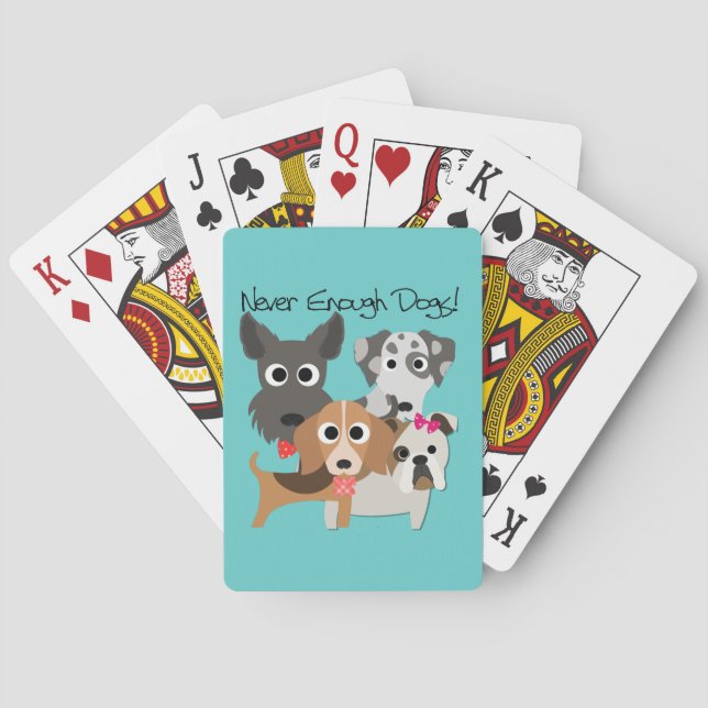 Never Enough Dogs Playing Cards (Back)