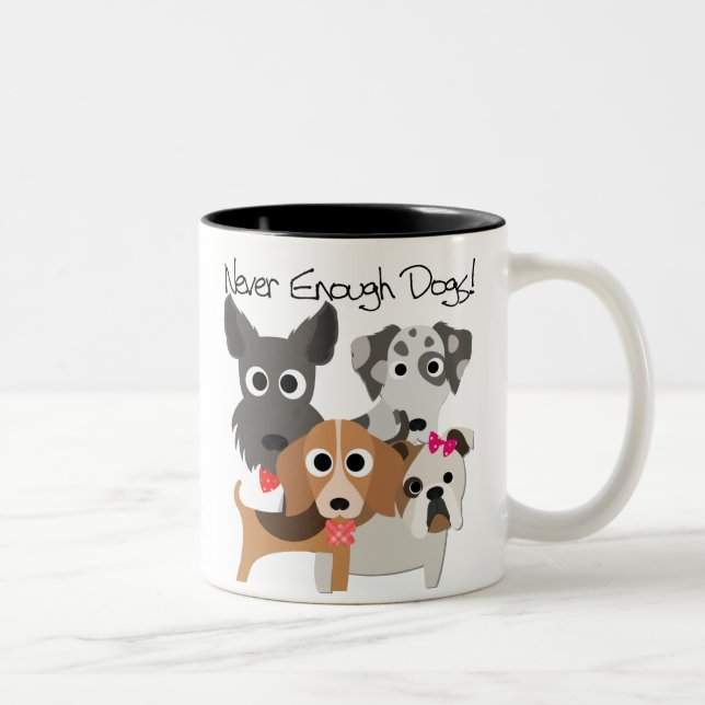 Never Enough Dogs Two-Tone Coffee Mug (Right)