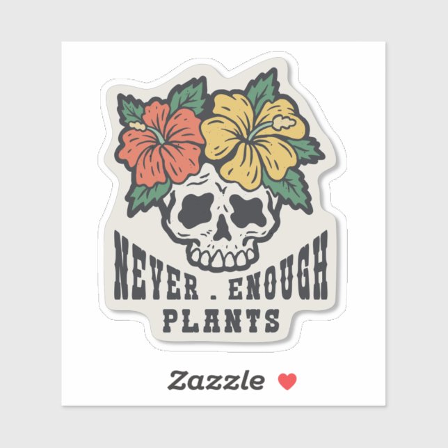 NEVER ENOUGH PLANTS, HOUSE PLANTS SKULL  (Sheet)