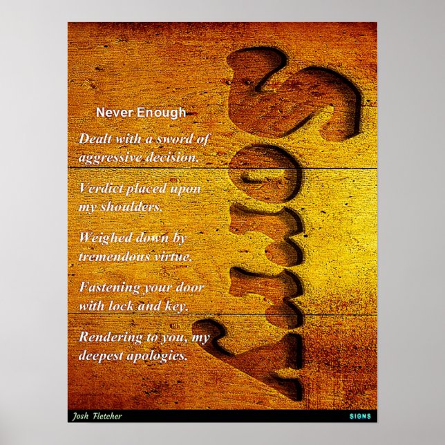 Never Enough Poster (Front)