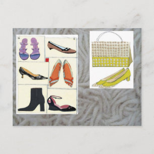 never enough shoes postcard