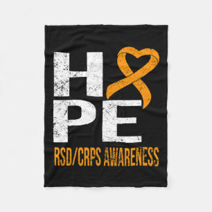 Never Ever Ever Give Up Hope Rsdcrps Awareness T S Fleece Blanket