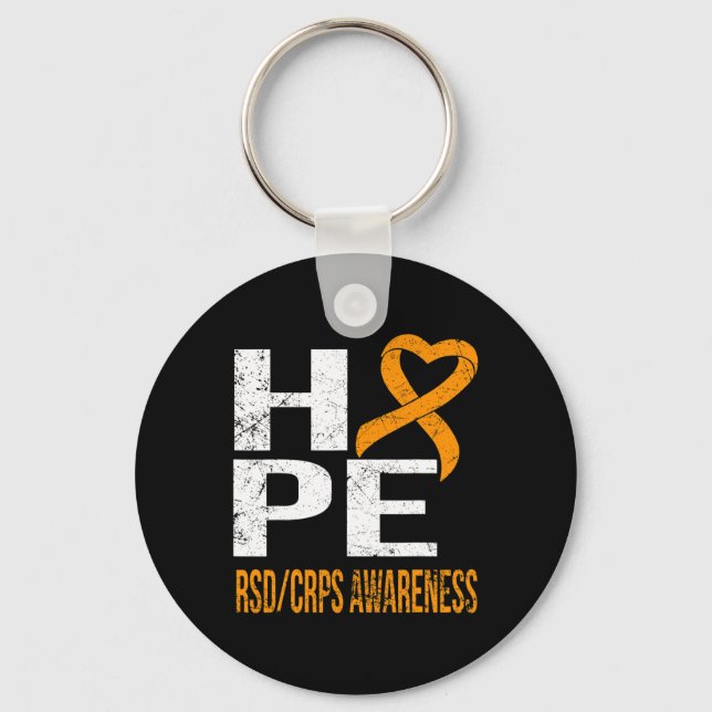 Never Ever Ever Give Up Hope Rsdcrps Awareness T S Key Ring (Front)