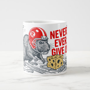 Never ever give up 2 large coffee mug
