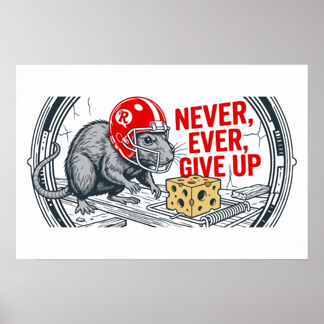 Never ever give up 2 poster (Front)