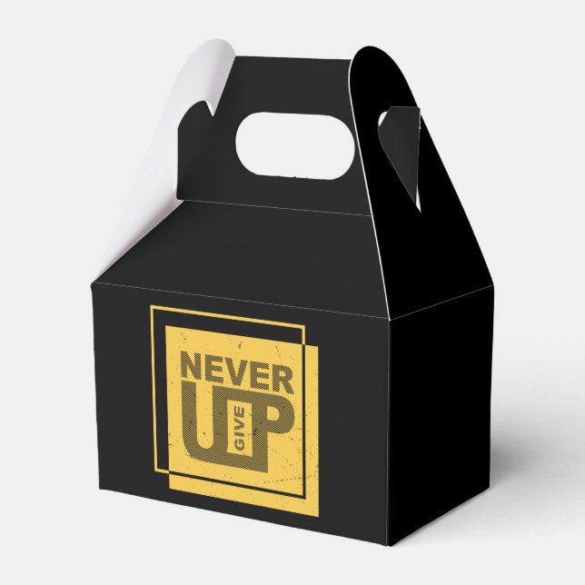 Never Ever Give Up Favour Box (Front Side)