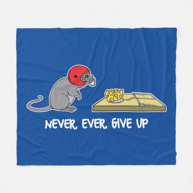 Never ever give up fleece blanket (Front (Horizontal))