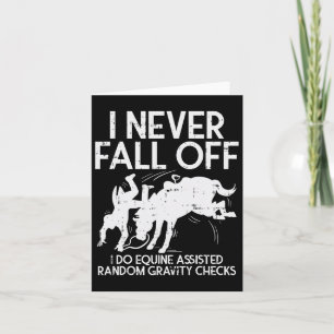 Never Fall Off Horse Funny Horseback Riding Equest Card