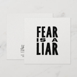 NEVER FEAR 5.25 x 5.25 card