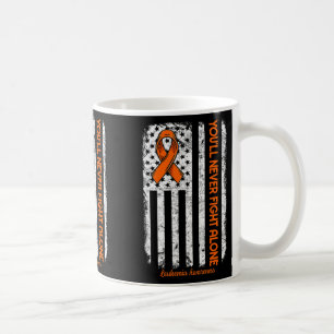 Never Fight Alone Blood Cancer Leukaemia Awareness Coffee Mug
