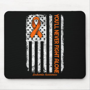Never Fight Alone Blood Cancer Leukaemia Awareness Mouse Mat