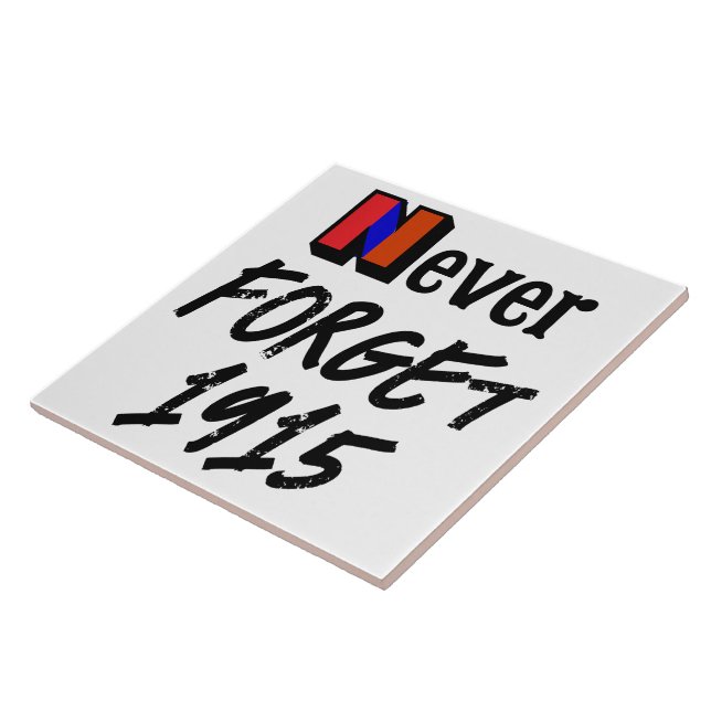Never Forget 1915 Ceramic Tile (Side)
