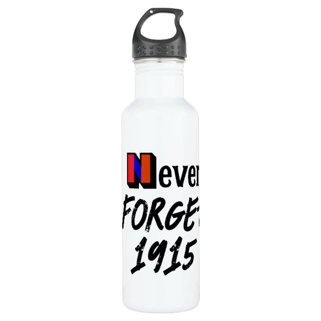 Never Forget 1915 Water Bottle (Front)