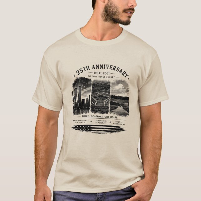 NEVER FORGET 25th Anniversary T-Shirt (Front)