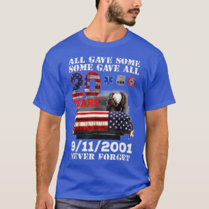 Never Forget 911 20th Anniversary Firefighters Out T-Shirt
