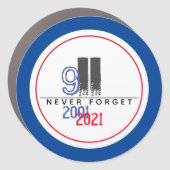 Never Forget 911 Patriotic World Trade Centre Car Magnet (Front)