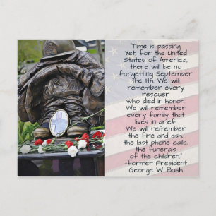 Never Forget 911 September 11th Memorabilia Postcard