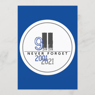 Never Forget 911Grey World Trade Centre Invitation