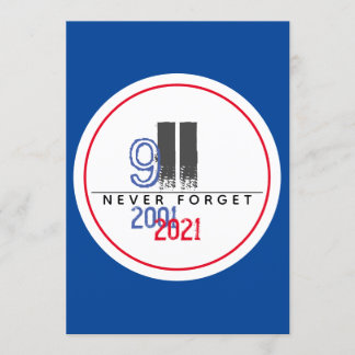 Never Forget 911Patriotic World Trade Centre Invitation