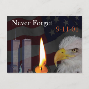 Never Forget 9-11-01 Postcard