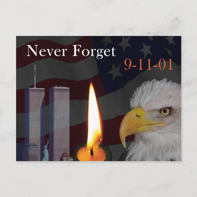 Never Forget 9-11-01 Postcard (Front)