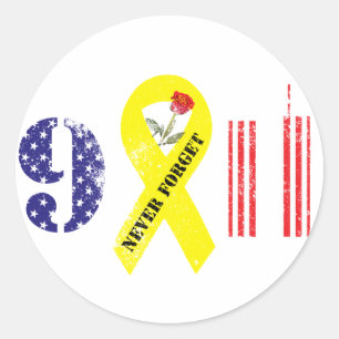Never Forget 9 11 Classic Round Sticker