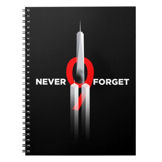 Never Forget 9.11 Memorial Flag Honour Patriot Day Notebook (Front)